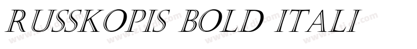 Russkopis Bold Itali字体转换